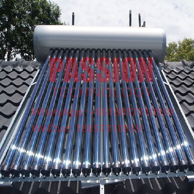 316 Stainelsssの鋼鉄300L太陽熱暖房のガラス管のホテルの太陽給湯装置